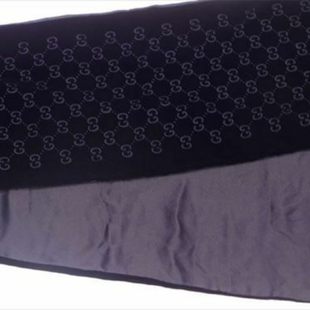 Gucci Scarf G logos Black Woman unisex Authentic Used - Picture 4 of 6